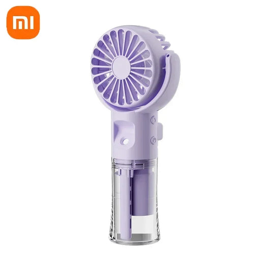 Xiaomi Portable Humidifier Fan Mini Handheld Misting Fan Portable Rechargeable Handheld Fan with Humidifier Mini Water Spray Fan
