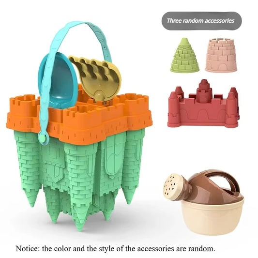 Beach Castle Bucket Play Sand Set Toys Sand Scoop Children Summer Toys Sand Toys Sand Box for Kids Outdoor Family Funny Gifts