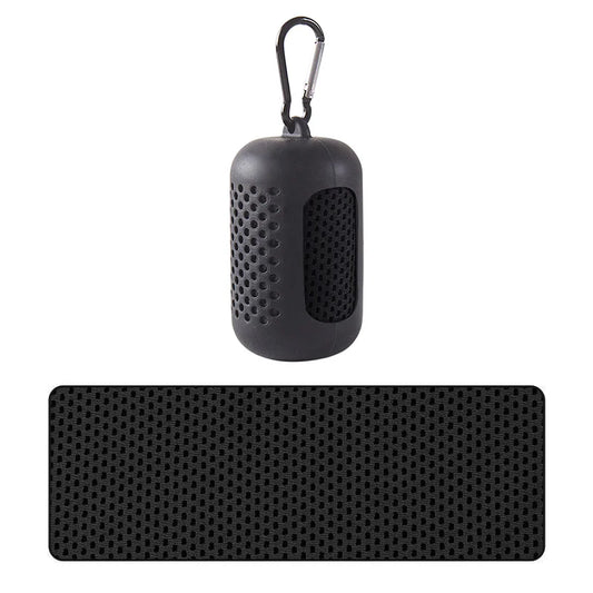 Portable Circular Silicone Wrapped Cold Towel Cooling Towel Quick Drying Polyester Fiber Towels Beach Accessories Sport Fitness