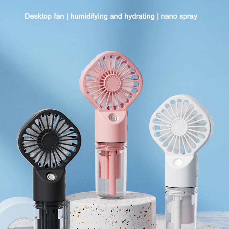 Portable Handheld Spray Fan,Water Spray Mist Fan,Student Dormitory Mini Fan,Summer Supplies, Cooling Tools,Outdoor Small Fan 1Pc