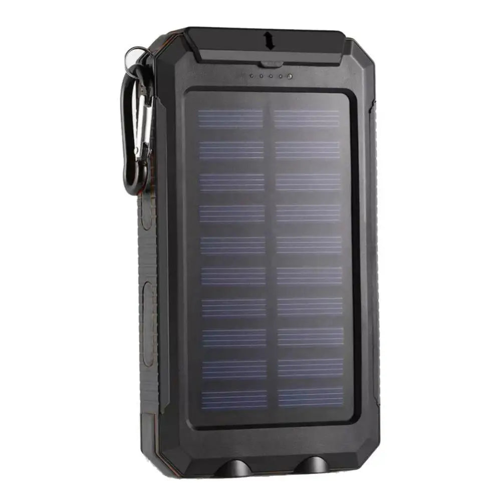 Mobile Phone Fast Charger Solar Panel Dual USB Power Bank Case SOS Light Flashing Light Compass Bank Power Case External Box