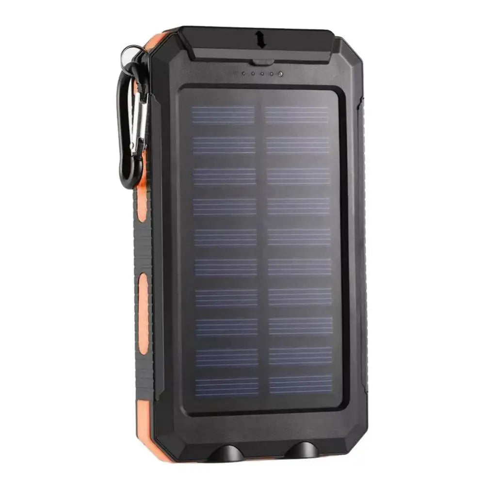 Mobile Phone Fast Charger Solar Panel Dual USB Power Bank Case SOS Light Flashing Light Compass Bank Power Case External Box