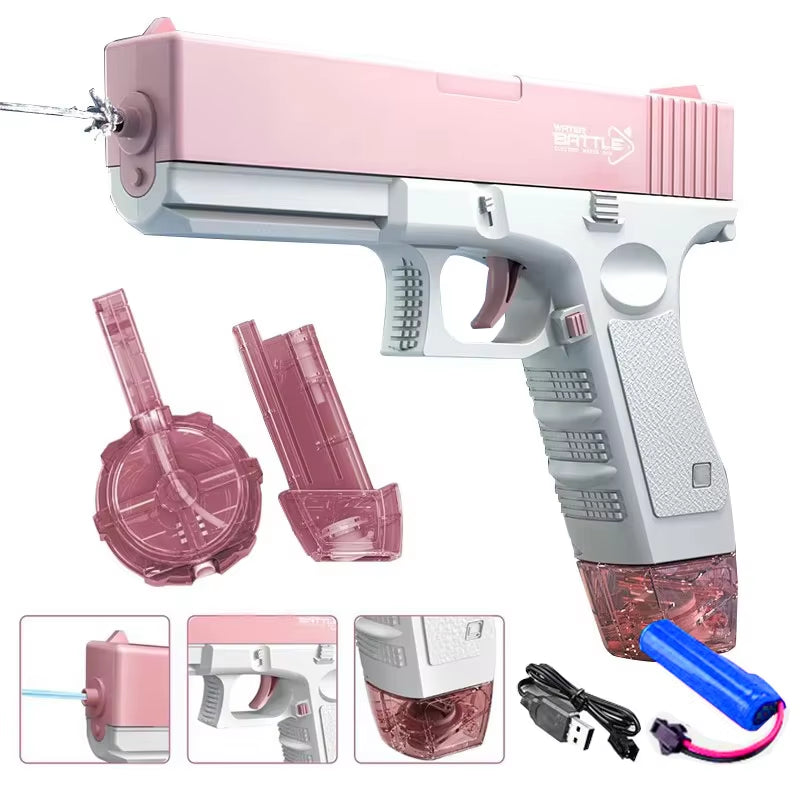 Electric Water Gun Toy Portable Automatic Electric Burst Water Gun Kids Outdoor Water Toys