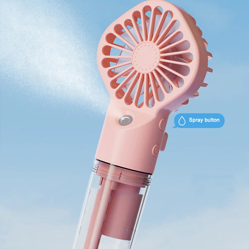 Portable Handheld Spray Fan,Water Spray Mist Fan,Student Dormitory Mini Fan,Summer Supplies, Cooling Tools,Outdoor Small Fan 1Pc