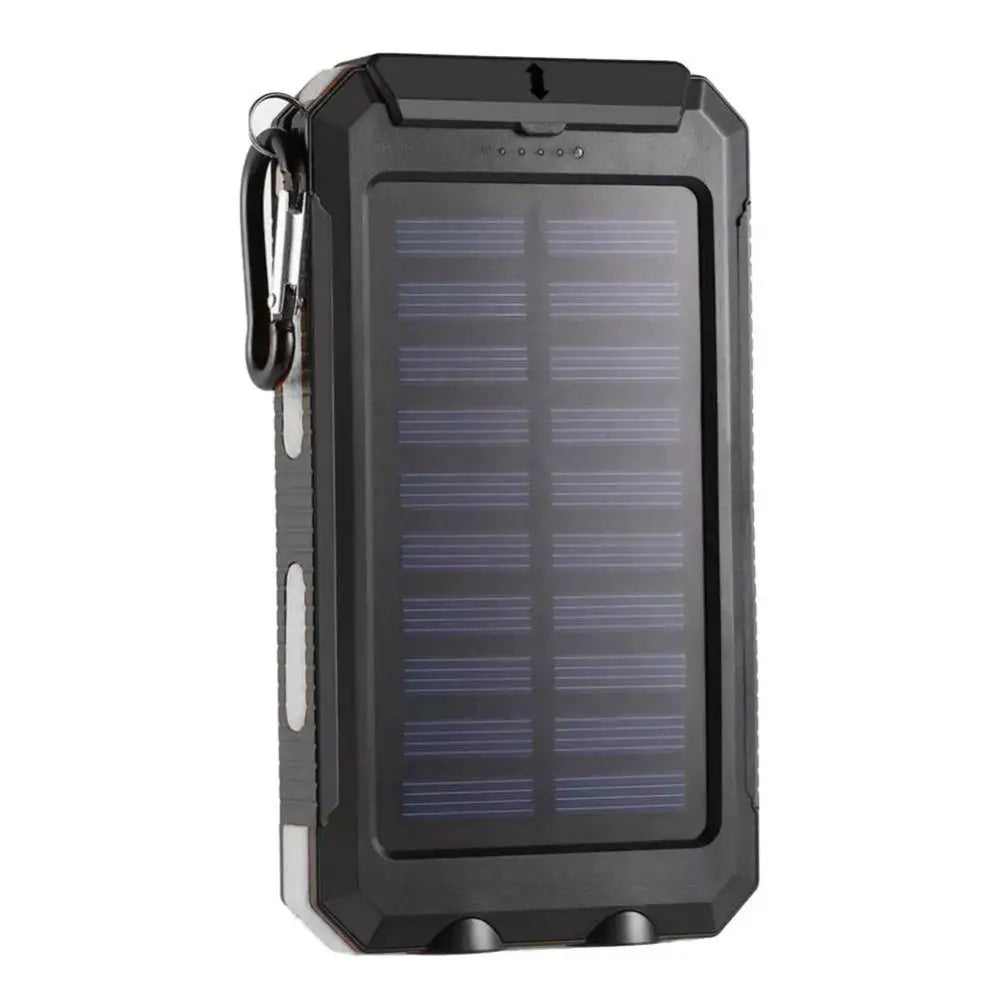 Mobile Phone Fast Charger Solar Panel Dual USB Power Bank Case SOS Light Flashing Light Compass Bank Power Case External Box