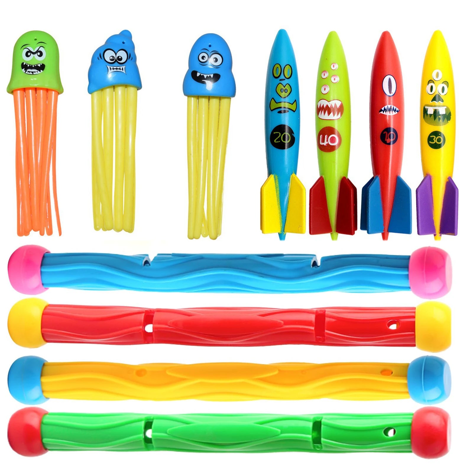Diving Pool Toys for Kids Summer Swim Fun Pool Games Water Sinking Toys Breath Closure Training Throwing Water Underwater Toy