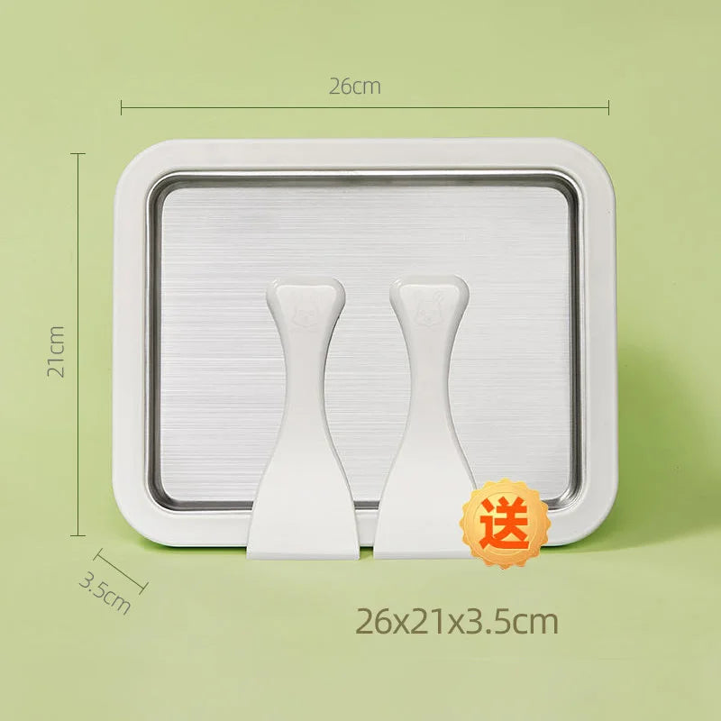 Diy Fried Yogurt Machine Portable Miniice Cream Machine Mini Refrigerated Stainless Steel Plate with 2 Lce Shovels 2025 NEW