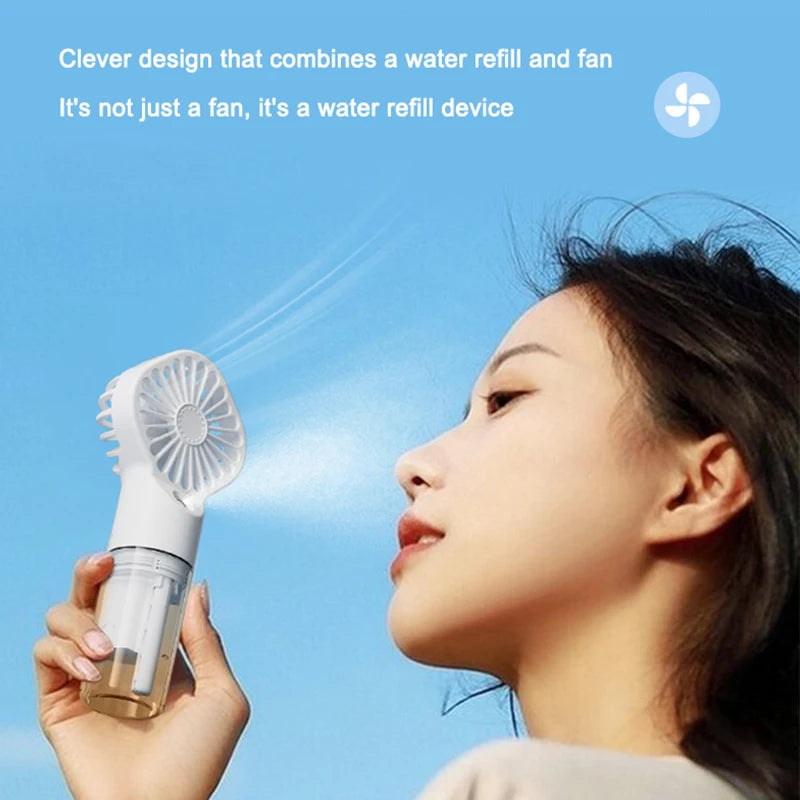 Portable Handheld Spray Fan,Water Spray Mist Fan,Student Dormitory Mini Fan,Summer Supplies, Cooling Tools,Outdoor Small Fan 1Pc